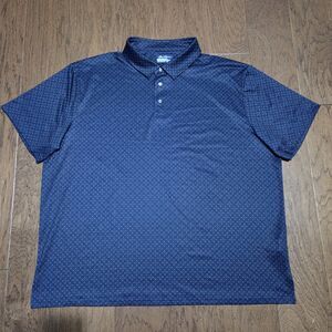 Ben Hogan Polo Shirt Mens 3XL Blue Performance Golf 4-Way Stretch New Pattern
